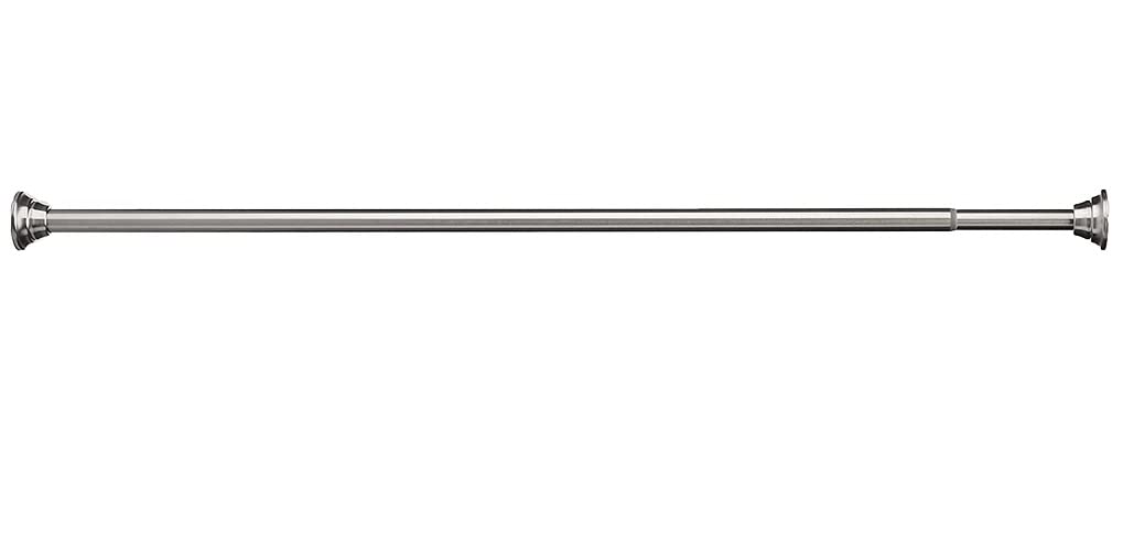 Moen TR1000BG 44-Inch to 72-Inch Adjustable Tension Mounted Straight Shower Curtain Rod, No Drilling Required, Brushed Gold Finish, Fits Standard Bathtubs
