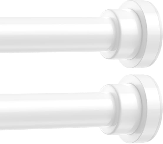 Shower Curtain Rod 31-76",Spring Tension Rod Adjustable No Drill