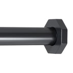 Ivilon Tension Curtain Rod - Hexagonal Spring Tension Rod for Windows or Shower, 24 to 36 Inch, Satin Nickel