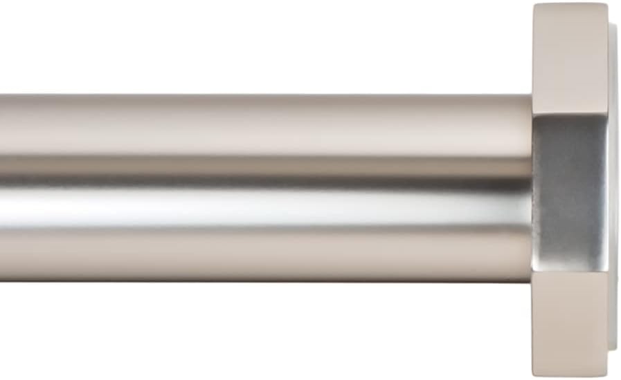 Ivilon Tension Curtain Rod - Hexagonal Spring Tension Rod for Windows or Shower, 24 to 36 Inch, Satin Nickel
