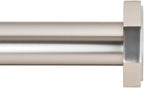 Ivilon Tension Curtain Rod - Hexagonal Spring Tension Rod for Windows or Shower, 24 to 36 Inch, Satin Nickel
