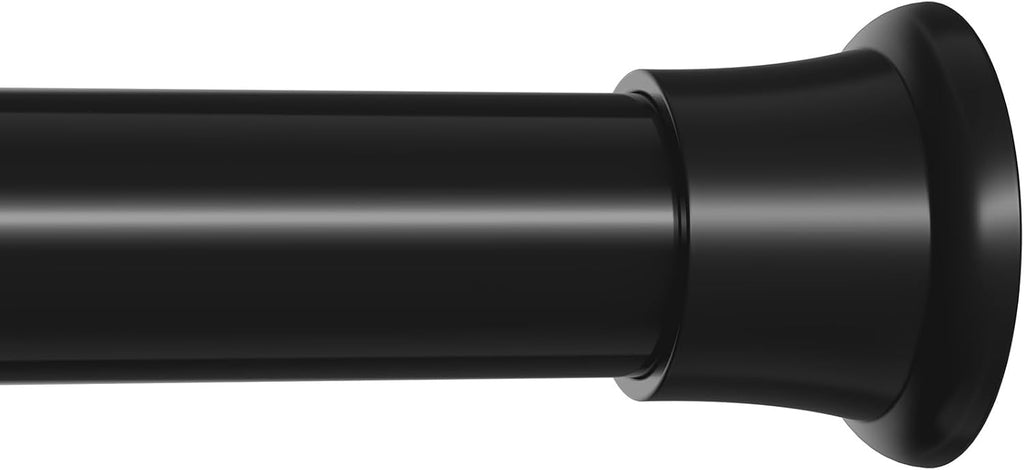 Black Shower Curtain Rod, 32-76 Inches, 7/8 Inch Diameter, 1 Pack