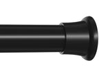 Black Shower Curtain Rod, 32-76 Inches, 7/8 Inch Diameter, 1 Pack