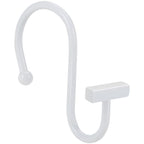 Chrome Shower Curtain Hooks, Polished Silver Shower Curtain Rings for Bathroom, CHICTIE Modern Rustproof Metal Decorative Shower Hooks Hangers for Shower Curtain Rod, Square T Bar Shape Set of 12