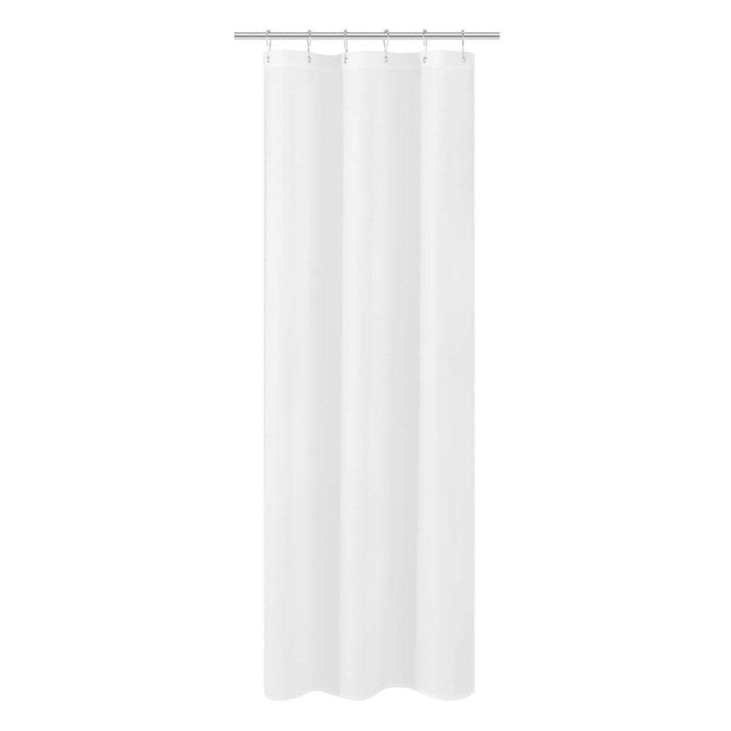 N&Y HOME Fabric Small Stall Shower Curtain Liner Extra Long 36x84, White