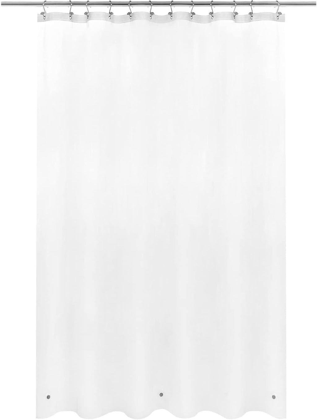 Barossa Design 48 inch Wide Stall Shower Curtain Liner with Magnets, Clear