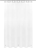 Barossa Design 48 inch Wide Stall Shower Curtain Liner with Magnets, Clear