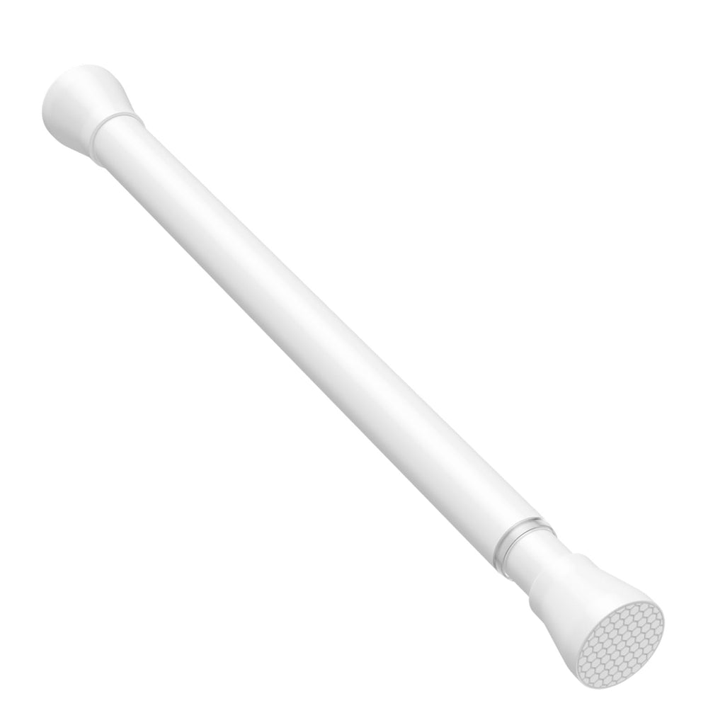 AIZESI Shower Curtain Rod 43 to 73 Inch Spring Tension Rods No Drill, White
