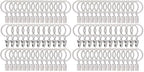 40 Pack Curtain Rings with Clips, Drapery Clips with Rings, Drapes Rings 1.26 in Interior Diameter, Fits up to 1 in Curtain Rod, Black