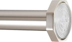 Ivilon Tension Curtain Rod - Hexagonal Spring Tension Rod for Windows or Shower, 24 to 36 Inch, Satin Nickel