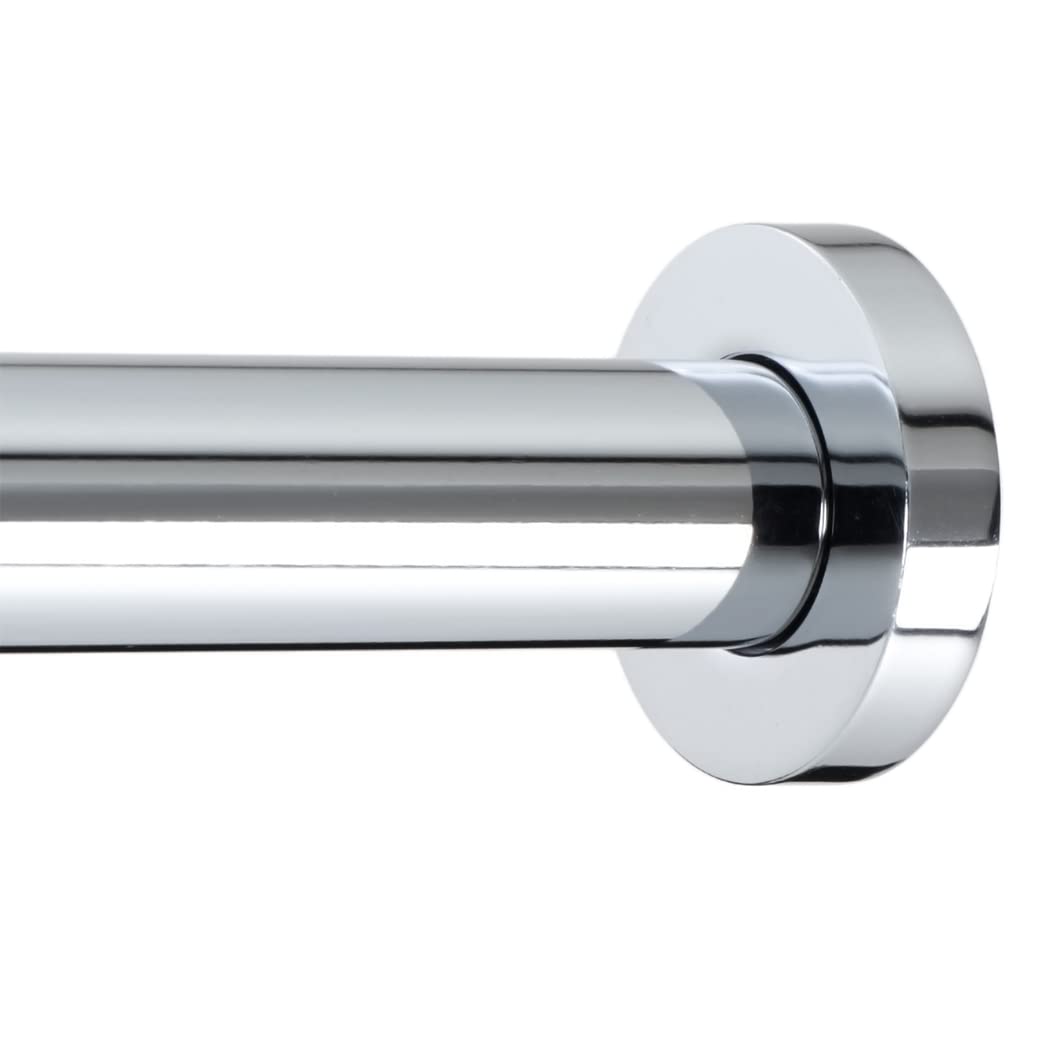 Ivilon Shower Tension Curtain Rod - Adjustable Spring Tension Rod for Shower Curtains, Bathroom, or Windows, Easy to Install, No Drilling Required, Rustproof, Adjustable 54 to 90 Inch Warm Gold
