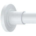 GXOACKJ Brushed Nickel Shower Curtain Rods - 31-80 Inch Spring Tension Shower Rods for Bathroom, Adjustable, No Drilling, No Rust, Stainless Steel