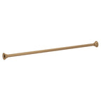 Moen TR1000BG 44-Inch to 72-Inch Adjustable Tension Mounted Straight Shower Curtain Rod, No Drilling Required, Brushed Gold Finish, Fits Standard Bathtubs
