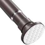 White Short Shower Curtain Rod 18-32 Inch, Non-Slip, Stainless Steel