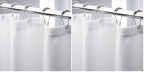 AmazerBath Extra Long Shower Curtain 96 Inches Long, Waffle Shower Curtain White Extra Long, Fabric Shower Curtains for Bathroom, Heavy Duty 240G Waffle Textured, 72x96 Inches