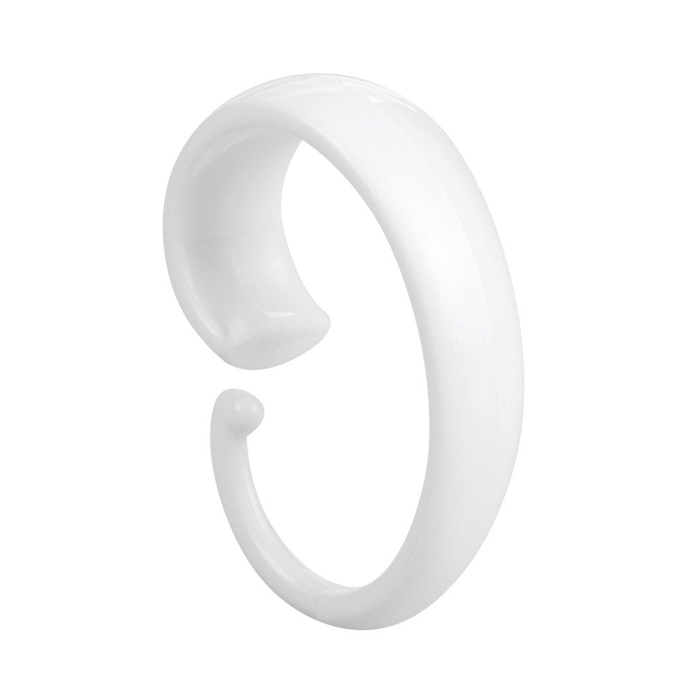 iDesign Plastic Shower Curtain C Hooks, Set of 12, Clear