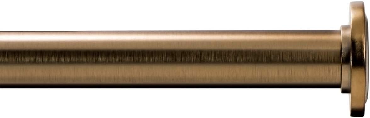 Ivilon Tension Curtain Rod - Spring Tension Rod for Small Windows or Shower, 16 to 24 Inch. Warm Gold