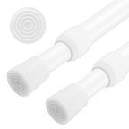 AIZESI 2Pcs Spring Tension Curtain Rods, Adjustable 26-39 Inch, White