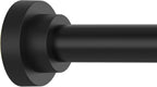 Thestoa Shower Curtain Rod Adjustable 43-78 inch, 1"Diameter Spring Tension Curtain Rod No Drill, Anti-Rust Non-Slip Shower Rod, Black Shower Curtain Rod for Bathroom Tension