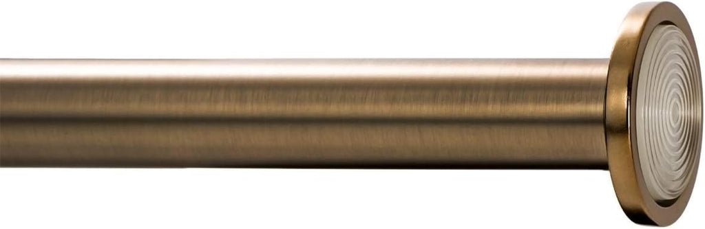 Ivilon Tension Curtain Rod - Spring Tension Rod for Small Windows or Shower, 16 to 24 Inch. Warm Gold