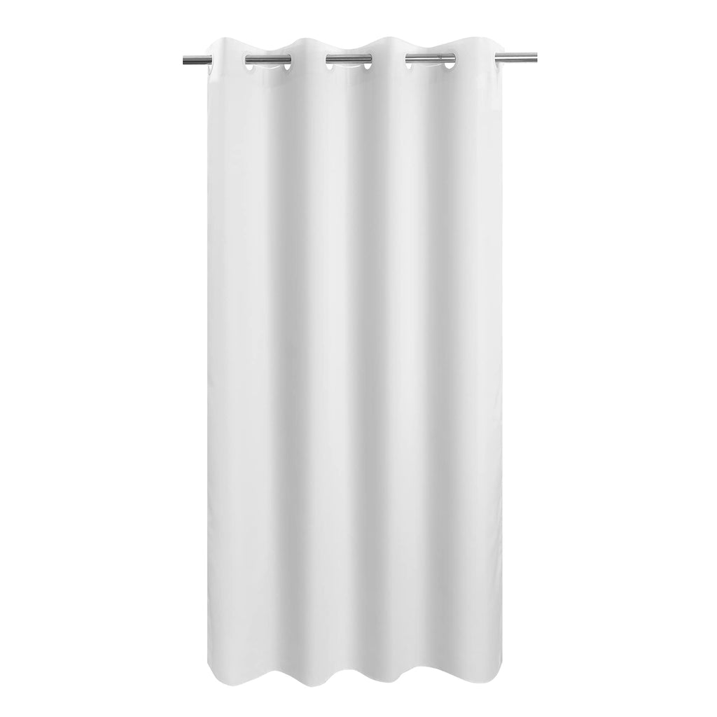 River Dream No Hook Fabric Shower Curtain TPU Lining, White, 71x74