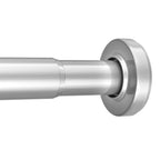 AmazerBath Nickel Spring Tension Shower Curtain Rod 31-75 Inches, 1 Inch Diameter Heavy Duty Tension Rod Rust Proof Bathroom Curtain Rod, Adjustable No Drill Easy Segmented Installation