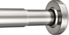 AmazerBath Nickel Spring Tension Shower Curtain Rod 31-75 Inches, 1 Inch Diameter Heavy Duty Tension Rod Rust Proof Bathroom Curtain Rod, Adjustable No Drill Easy Segmented Installation