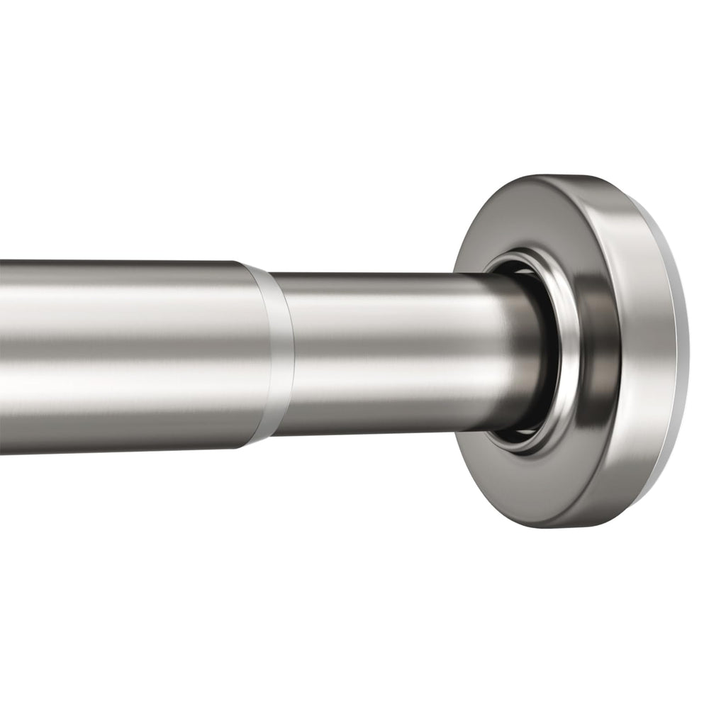 AmazerBath Nickel Spring Tension Shower Curtain Rod 31-75 Inches, 1 Inch Diameter Heavy Duty Tension Rod Rust Proof Bathroom Curtain Rod, Adjustable No Drill Easy Segmented Installation