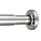 AmazerBath Nickel Spring Tension Shower Curtain Rod 31-75 Inches, 1 Inch Diameter Heavy Duty Tension Rod Rust Proof Bathroom Curtain Rod, Adjustable No Drill Easy Segmented Installation