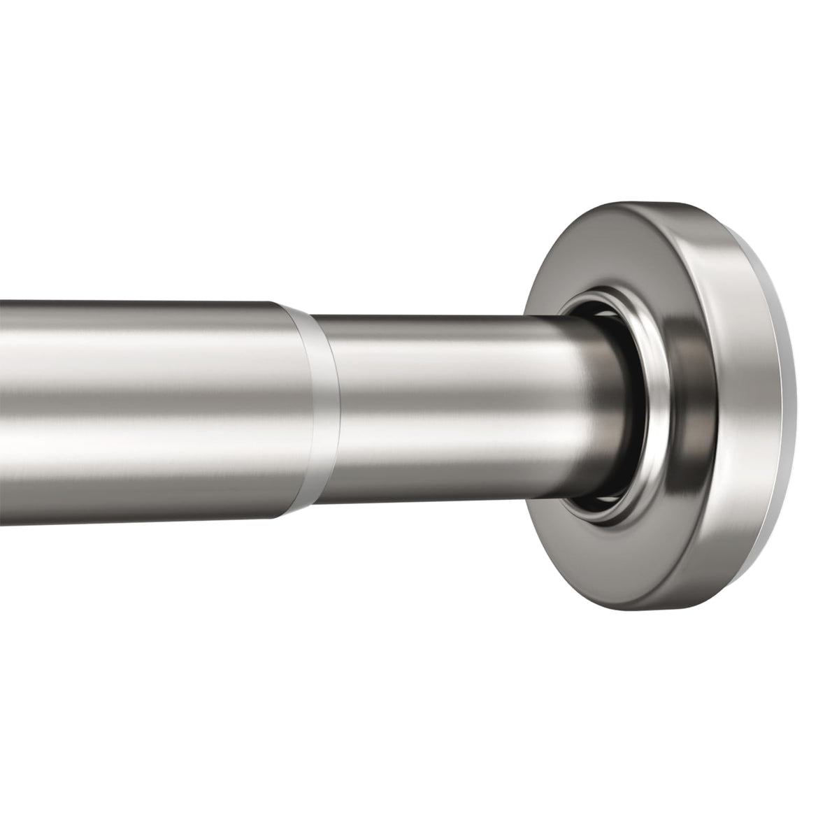 AmazerBath Nickel Spring Tension Shower Curtain Rod 31-75 Inches, 1 Inch Diameter Heavy Duty Tension Rod Rust Proof Bathroom Curtain Rod, Adjustable No Drill Easy Segmented Installation