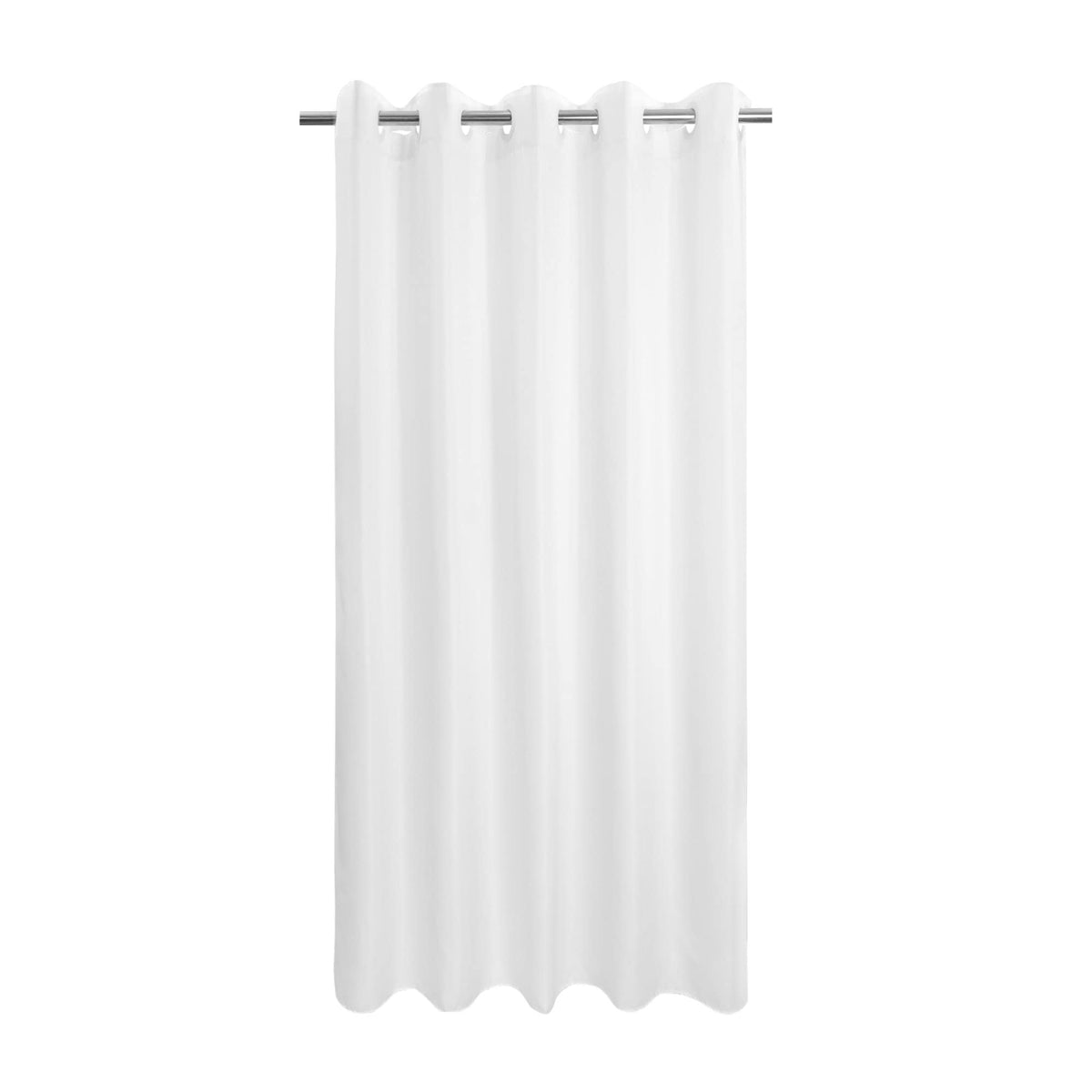 River Dream No Hook Fabric Shower Curtain TPU Lining, White, 71x74