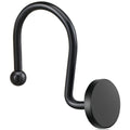 ZESLMG Shower Curtain Hooks, Nickel Shower Curtain Rings Rustproof Metal Round Decorative Shower Hooks Rings for Bathroom Shower Rods Curtains, Set of 12 Heavy Duty Solid Hooks
