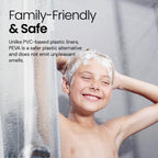 LiBa Shower Curtain PEVA 8G, 72x72 Inch Frosted 2-Pack