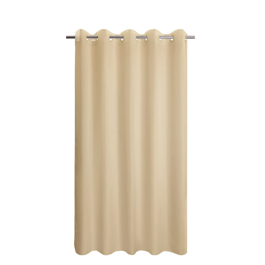 River Dream No Hook Fabric Shower Curtain TPU Lining, White, 71x74