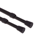 2PCS Shower Curtain Rod No Drilling, Spring Tension Rod, 27-47 Inch, 1/2 Inch Diameter, Rubber Cap on Either End, White