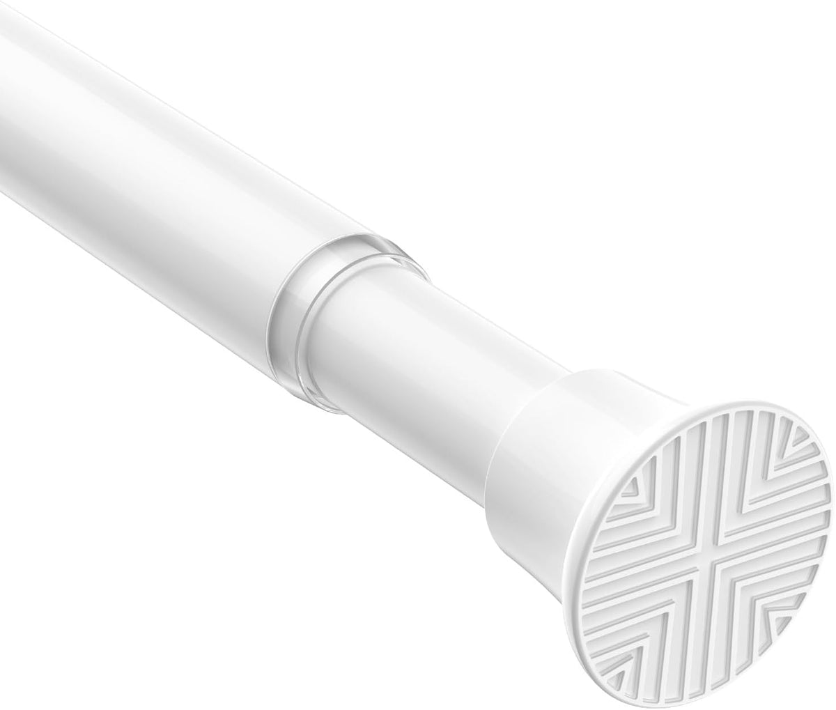 1Pcs Tension Curtain Rod 31-76 Inches,White Shower Rod for Bathroom Window