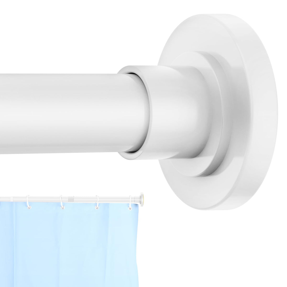 CorkLatta 1" Heavy Duty Black Shower Curtain Rod 31 to 80 Inch,Adjustable