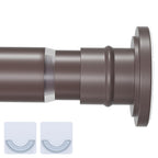 White Short Shower Curtain Rod 18-32 Inch, Non-Slip, Stainless Steel