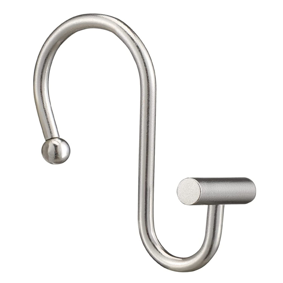 Gracelife Gold Rust Resistant Metal Shower Curtain Rings, Set of 12, T-Bar Hooks for Shower Rod