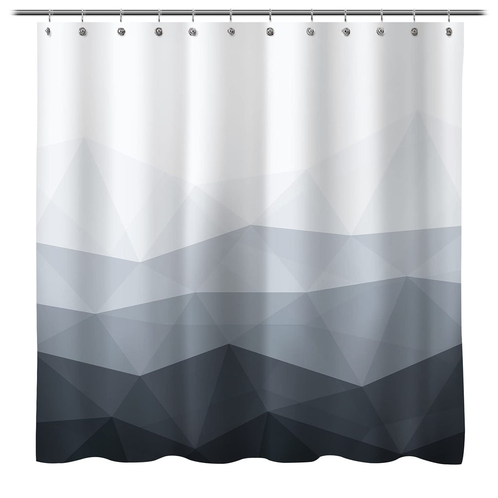 Sunlit Designer Popular Shower Curtain, Ombre Blue Fabric Contemporary Shower Curtains for Bathroom Décor