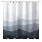 Sunlit Designer Popular Shower Curtain, Ombre Blue Fabric Contemporary Shower Curtains for Bathroom Décor