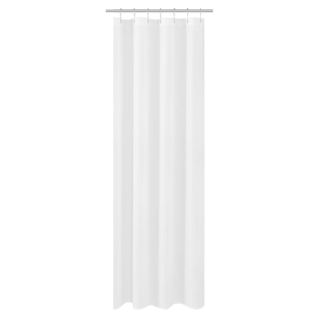 N&Y HOME Fabric Small Stall Shower Curtain Liner Extra Long 36x84, White