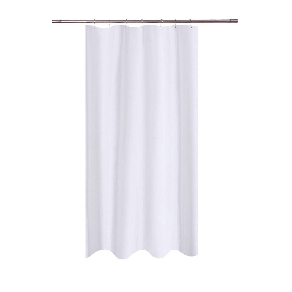 N&Y HOME Fabric Small Stall Shower Curtain Liner Extra Long 36x84, White