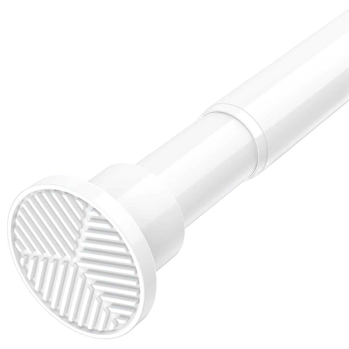 White Tension Rods 28 to 84 Inch,1"Heavy Duty Spring Tension Curtain Rod，No Slip No Drill Adjustable Shower Tension Curtain Rod for Bathroom, Window, Closet & Wardrobe（Sectional Assembled Rod）