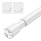 AIZESI 2Pcs Spring Tension Curtain Rods, Adjustable 26-39 Inch, White