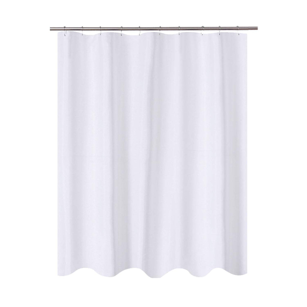 N&Y HOME Fabric Small Stall Shower Curtain Liner Extra Long 36x84, White