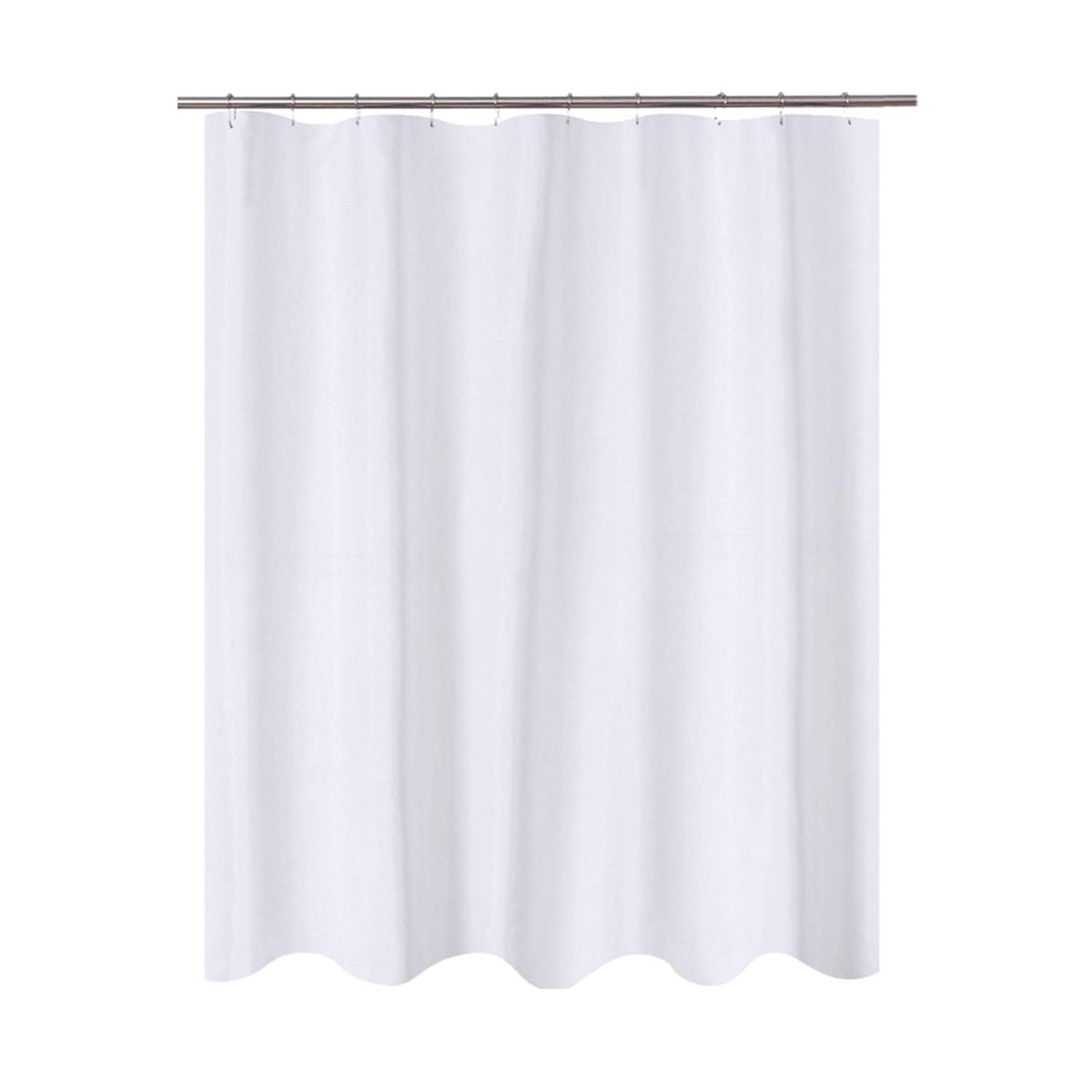 N&Y HOME Fabric Small Stall Shower Curtain Liner Extra Long 36x84, White