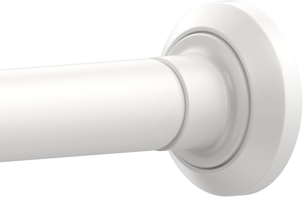 ENJOYBASICS 1" White Shower Curtain Rod, 30-76" Adjustable, Secure Tension