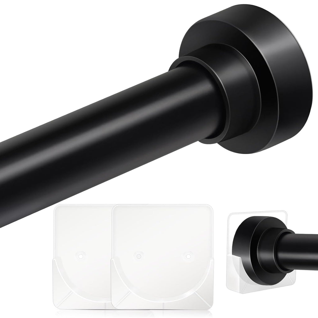 YNL Shower Curtain Rod 34-82 Inches (2.8-6.8ft) Adjustable Spring Shower Rod No Drilling, Non-Slip, Never Rust, Stainless Steel, Suitable for Bathroom Window Living room, Gold