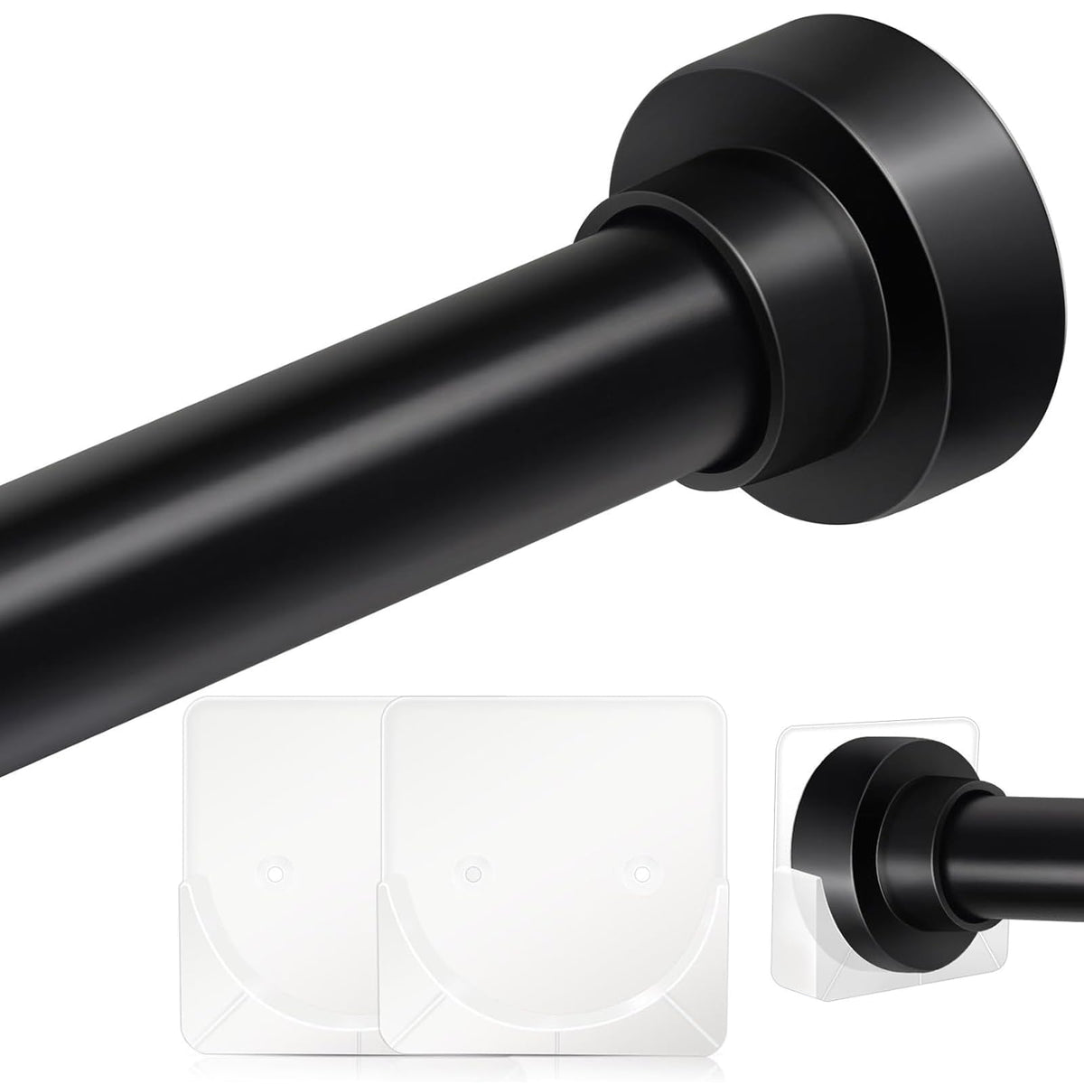 YNL Shower Curtain Rod 34-82 Inches (2.8-6.8ft) Adjustable Spring Shower Rod No Drilling, Non-Slip, Never Rust, Stainless Steel, Suitable for Bathroom Window Living room, Gold